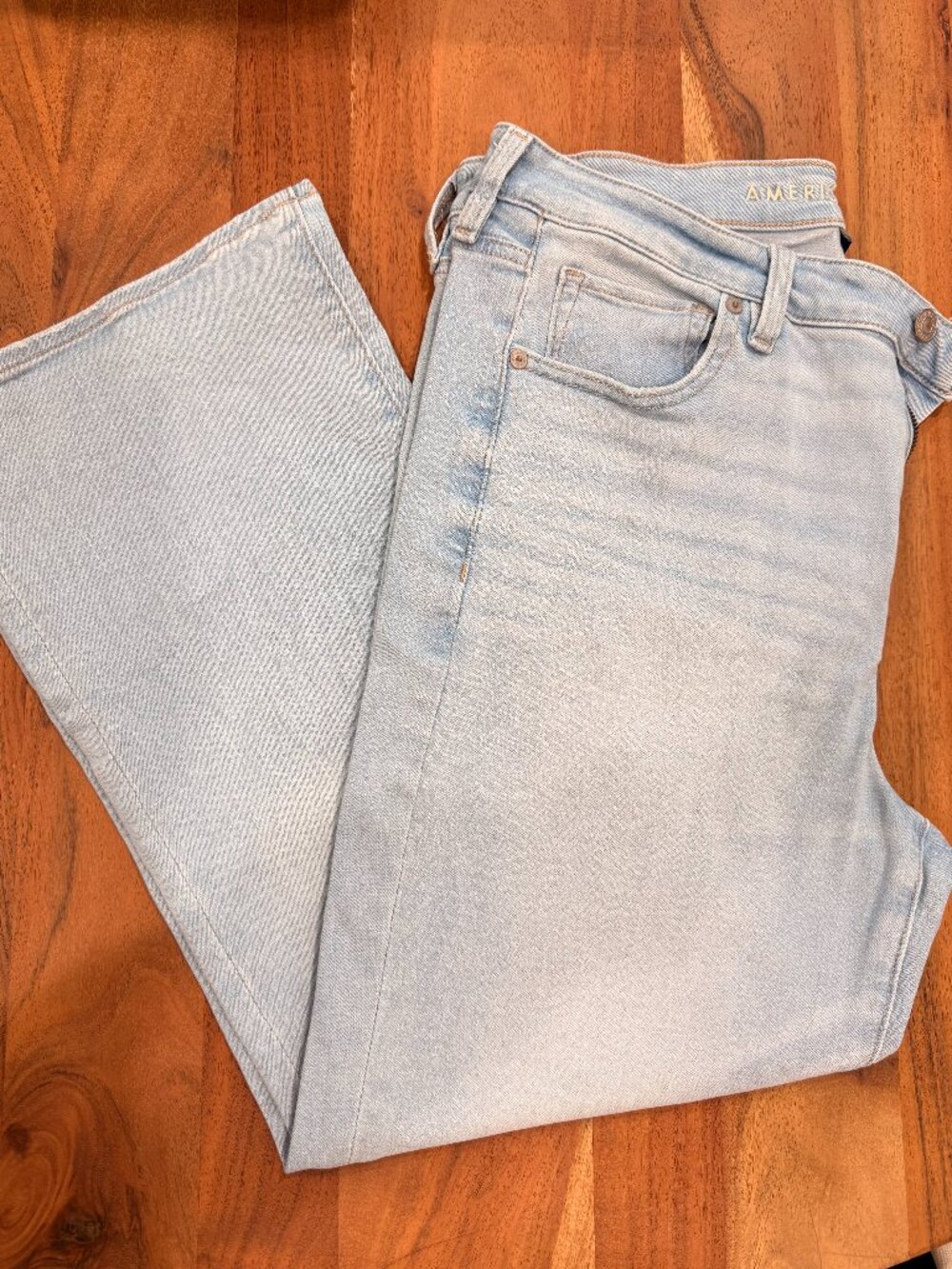 AE Next Level High-Waisted Kick Bootcut Crop Jean - Size 14 S